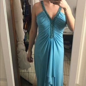 Baby blue prom dress